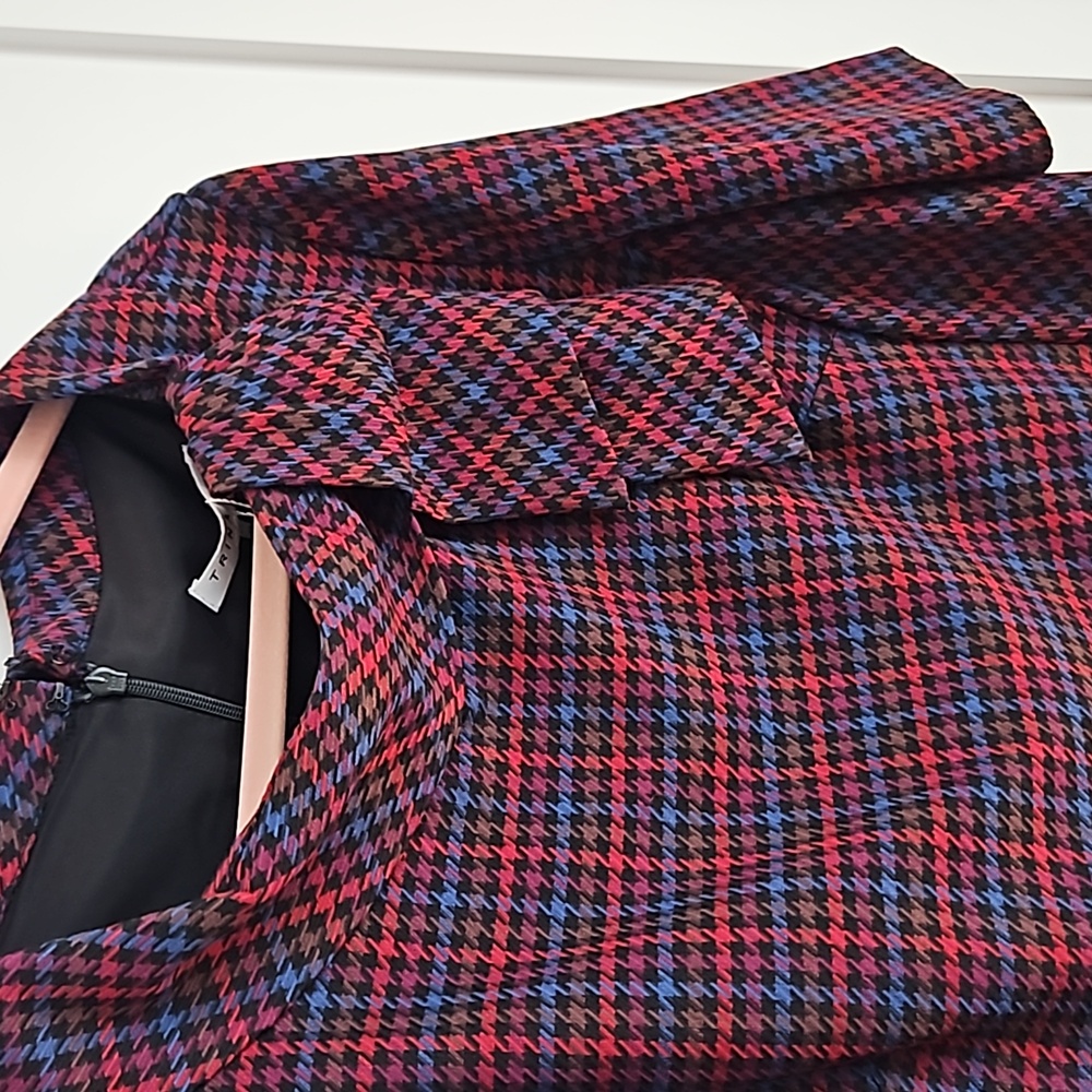 Trina Turk | Plaid Delilah Dress | Red | 14 | NWT - Picture 5 of 11